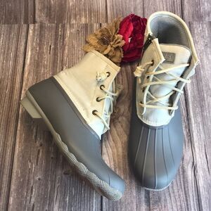 SPERRY Saltwater Duck Grey Booties